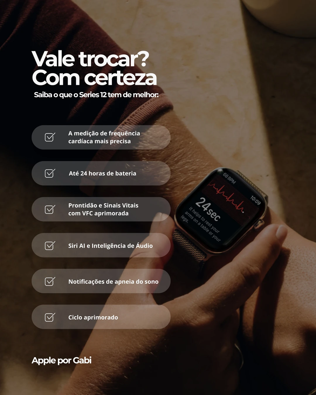 Apple por Gabi · Lançamento Apple Watch Series 12, 2 de 7