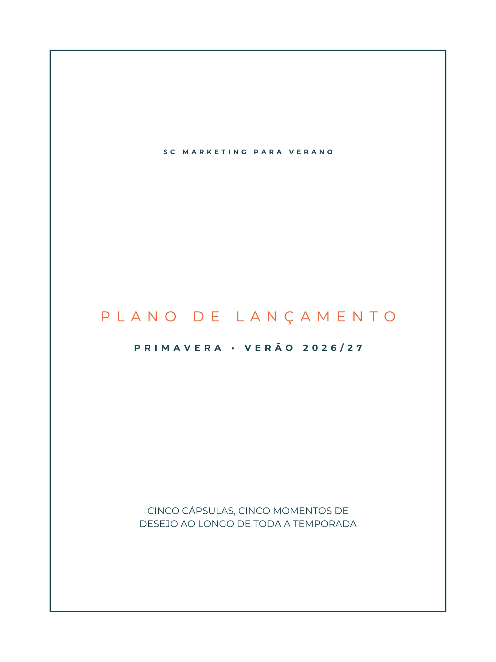 Cinco cápsulas, um verão inteiro: página 1 de 9, Capa